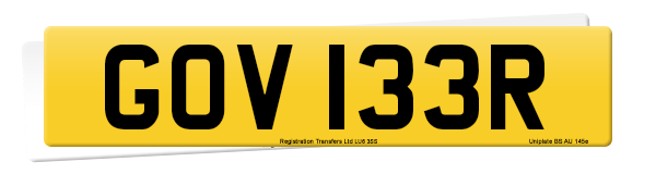 Registration number GOV 133R